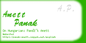 anett panak business card